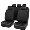 Watsky 9Pcs Pelle Auto Set coprisedili, per Volvo XC60 XC90 XC40 XC70 S60L C30 S80 S90 V50 V60 Traspirante Antiscivolo Impermeabile Confortevole 5-Posti Protezioni Interno Accessori,A/Black