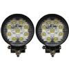 tempo di saldi 2 Pezzi Faro 27 Watt Rotondo da Lavoro con 9 Led da 3W Faretto di Profondità Auto Barca