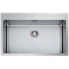 Apell LNR75FBC Radius R12 - Lavello da cucina con 1 Vasca, Larghezza 75 cm, Acciaio Inox finitura Spazzolato