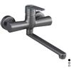 Dianhydro MISCELATORE MONOCOMANDO LAVELLO A MURO SERIE LIZZY Nero opaco