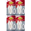 Command - Ganci raccogli cavi, colore bianco, 3 confezioni 4 pz