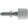 Fischer, Tasselli SB 9/12 con fermaporta bianco (50 Pezzi), Fissaggio con Paracolpi