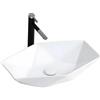 Rea Lavabo da Appoggio VEGAS BIANCO Lavabo Bagno 570 x 370 x 120 mm Ceramica (Bianco)