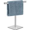 ZGELIN Porta asciugamani in acciaio inox, a forma di T, finitura spazzolata, autoportante, per bagno, cucina, piano di lavoro con base quadrata