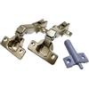 AERREGI Set di 2 cerniere a scomparsa per angoli a 45° per ante mobili completamente incassate - apertura di montaggio 35 mm - con clip e ammortizzatore