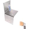 GEZU IMPEX Staffa da Parete Pergola 91x91mm Zincata a Caldo Staffa di Montaggio a Muro per Pergolato Connettore per Trave in Legno Staffa Piana da Parete