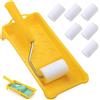 Rachlicy Piccolo rullo di vernice kit da 2 pollici 8pcs / set di mini rullo di verniciatura con vassoio/telaio / 6 coperture per mobili di pittura porte artigianali lavori artigianali