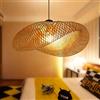 FUMIMID Lampadario In Bambù Boho Lampada A Sospensione Creativo Nido D'uccello E27 Lampadario In Rattan Retrò Intreccio Per Sala Da Pranzo Sala Da Tè Soggiorno Cucina Camera Da Letto Ristorante,100cm