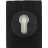 effedielle BOCCHETTA ROSETTA PER PORTA PORTONE BLINDATO IN ALLUMINIO NERO F5 E INTERNO IN NYLON NERO (QUADRA FORO CILINDRO YALE)