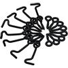 Jersvimc Chiavistello girevole per finestra da 5,1 cm (8 pezzi), gancio in acciaio con viti di montaggio per cancello porta legno