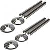 DAZZLEEX 4 set di coperture per tubi del radiatore, 4 con 4 tubi in plastica, maniche protettive per radiatore con collari da 15 mm, taglio decorativo per copertura foro decorativo per anello, adatto