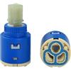 Generico Cartuccia di ricambio per rubinetto da 25 mm Cartuccia a disco ceramico da 25 mm, cartucce ceramiche per rubinetti, valvola per rubinetto monocomando per cucina, bagno e doccia