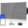 BSEED Alexa, sensore touch WiFi, 1 vano, 1 via, telecomando con Smart Life/Tuya APP con interruttore intelligente per tapparelle, interruttore per tapparelle Alexa e Google Home, compatibile con
