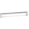 Gedotec Maniglia a barra lunga | DER U | Maniglia per mobili cromata lucida Lunghezza: 168 mm - Distanza di foratura: 160 mm | 1 pezzo | Maniglia a binario per cucina con accessori