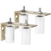 QUARKZMAN 4Pcs Rullo Guida Cancello Scorrevole 3 Rulli Nylon Supporto Cancello con Staffa Posteriore a L Guida Universale Rulli con Cuscinetto a Sfera Sigillato per Porte Scorrevoli Bianco
