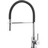 EVHOC Rubinetto Lavello Cucina TAHLIA, Miscelatore Monocomando con Doccetta Estraibile, Girevole a 180°, Made in Italy, Cromo