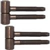 Gedotec, nastri per porte delle camere da letto, 2 pezzi, nastri per fori per porte in legno battute | diametro 16 mm | metallo anticato patinato | portata fino a 40 kg
