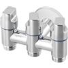 VRTYVEYBB Valvola deviatrice dell'acqua a tre vie, valvola angolare multifunzione, 1 ingresso, 3 uscite, materiale in rame, per bagno, cucina, lavatrice, lavastoviglie, doccia (argento)