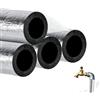 Generico Tubo Isolante Foglio Di Alluminio, Isolante Termico per Tubi Resistente alle intemperie, Impermeabile Ignifugo Tubo a Schiuma, per Tubazioni Esterni del Condizionatore d'Aria(60mm*10mm*90cm)