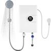 Generico Aqua Pulse Quick Heat - senza serbatoio Touch Control con display a LED | Flow Tech a risparmio energetico per esterni, vasca, cabina, piscina e ripostiglio 26x5,5x19 cm