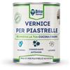 BRICOSALVAJE Vernice lucida per piastrelle da cucina e bagno a base d'acqua | Senza primer | Lavabile | Grande durezza (Bianco Alpino, 750 ML)