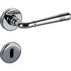 GedoTec acciaio inox rivestimento porta cromo maniglia su rund-rosette PZ - Cilindro a profilo cromato lucido brillante modello Lady 236 PER SPESSORE 35-47 mm qualità del marchio zona living