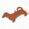 Homescapes - Fermaporta in plastica, a forma di cane, colore: Marrone