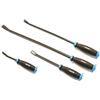 GrecoShop Levachiodi/Leva chiodi/Leve/Leverini/Piedi di porco/Pry Bar con impugnatura antiscivolo battente set 4 pz