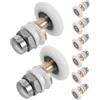 Toddmomy Rotelle Porta Doccia Vetro Scorrevoli 8 Pezzi, Ricambio 4-6mm | Nailon e Ferro, Foro 10-12mm, Vetri 4-6mm, Ruote Cuscinetto, Movimento Fluido
