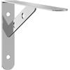 vidaXL Staffe per Mensola 4 pz 20x2,5x14 cm in Acciaio Inox Argento