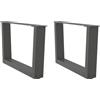 vidaXL Gambe per Tavolino da Caffè a Forma di V 2 pz Antracite 50x(30-31,3) cm Acciaio