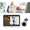 GOWENIC Videocamera per Campanello Wireless, Telecamera Spioncino 1080P, Schermo da 4,3 Pollici, Rilevamento del Movimento, Grandangolo da 160°, Sensore PIR, Batteria da 5000 MAh