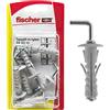 Fischer 6 Tasselli SB 9 con Gancio Medio, Universali per il Fissaggio di Lampade, Specchi, Mobili su Muro e Cemento, 504442