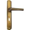 Generico Maniglia per porta interna in ottone fuso Made in Italy colore Patinè Distanza 70mm Flora Dea Valli & Colombo