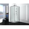GT-LUX BOX DOCCIA CABINA BAGNO 90X90 CM VETRO OPACO TRASPARENTE SEMICIRCOLARE SCORREVOLE ANGOLARE - TRASPARENTE
