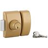 Thirard Serratura a chiavistello Design 5 per porta d'ingresso, cilindro da 40 mm, acciaio, 3 chiavi, bronzo - THIRARD