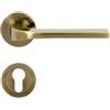 Domino Maniglia per porta Drückergarnitur PZ-Profilzylinder Set Rosa tonda Türklinke per porta ufficio, porta cantina e porta interna Maniglie per porte in alluminio bronzo Türdrückergarnitur TIPO-R