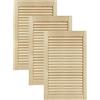 DecoMeister Porte a Lamelle in Legno 444x720 mm Confezione da 3 - Porta Lamella Pino Massiccio - Anta per Armadio a Persiana Aperta - Frontali Mobili e Antine per Guardaroba - Legno Naturale Grezzo