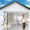 BKPH Zanzariera Magnetica per Porte, Porta Zanzariera Magnetica, Zanzariera Magnetica Doppia Apertura Laterale Tenda Zanzariera Porta per Porta Scorrevole Balcone Patio, Bianco-b, 140x230cm