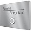 Graviers Design Placca per campanello da esterno in acciaio inox V2A con incisione di Graviers Design - acciaio inox - pulsante campanello a LED - Made in Germany