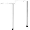 DIANFLEX COPPIA PIEDINI PIEDI IN ACCIAIO BIANCO PER PILOZZA LAVATOIO ALTEZZA CM.60