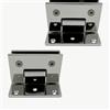 inferramenta Set 2 Cerniere per Porta Doccia in Vetro - Angolo 90° in Acciaio Inox Opaco con Accessori | Cardini per Box Doccia e Bagno (Cromo Lucido)
