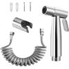 ACTIUSIS Doccetta bidet in acciaio inox, soffione doccia regolabile, set doccetta, gancio per WC e tubo flessibile