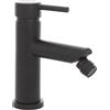 Inbagno Miscelatore bidet nero opaco in acciaio con piletta click clack | York