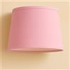 Generico 30 cm Paralume Tessuto di Cotone con PVC Bianco, Prodotto Artigianale, per Lampada da Tavolo, Piantana (Rosa)