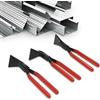KigerNee Set di 3 pinze piegate 0° 45° 90° | Pinza piegatrice piegata in acciaio Cr-Mo | 280 mm di lunghezza per coperture di tetti, idraulici e lavorazione dei metalli