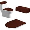 Generic Set di 2 copri coperchio per serbatoio WC, copriwater e copri serbatoio, copriwater con fondo elastico, universale, confezione da 2 (marrone)