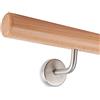 Grmdrno Corrimano in legno di faggio laccato Ø 45 mm con 2 staffe in acciaio inox comprese (190 cm)