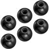 METALLIXITY Pomelli a Sfera Filettati (35mm/1,38) 6pz, Maniglie a Sfera rotondo in Plastica con M10 Filetto Femminile - per Sostituzione Maniglia Macchinari, Nero