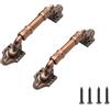 SYDARSYN 2 pezzi Antico Cancello di Legno Maniglia della Porta Lega di Zinco Maniglie per Mobili da Cucina Maniglie per Cassetti per Armadio Scorrevole Porta Maniglia per Tirare 96mm